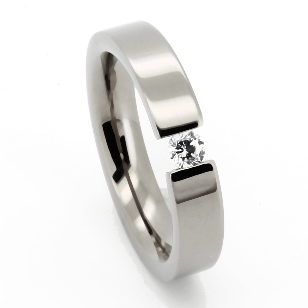 Titan Ring poliert mit Diamant