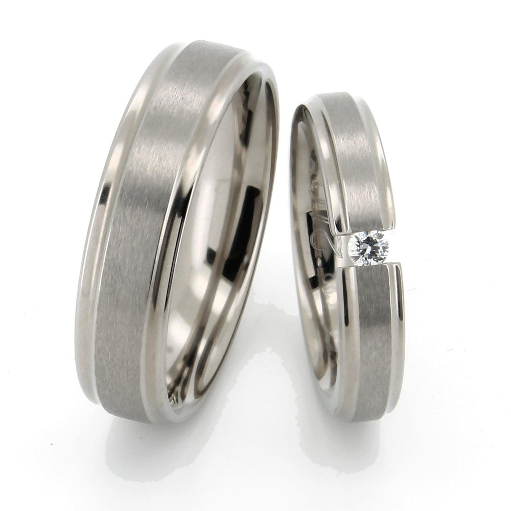Eheringe & Trauringe Titan Pur mit Diamant ER05BR25PTS - TICO