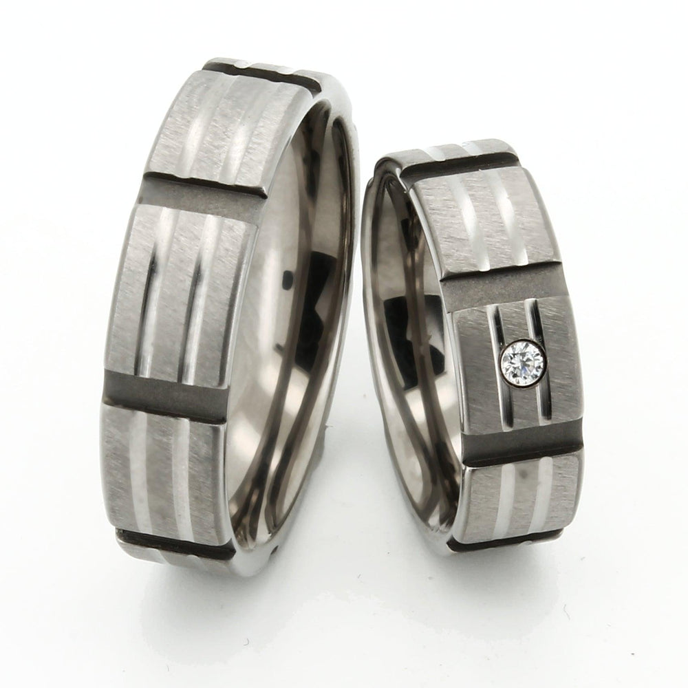 Eheringe & Trauringe Titan Pur mit Diamant ER16BRF20 - TICO