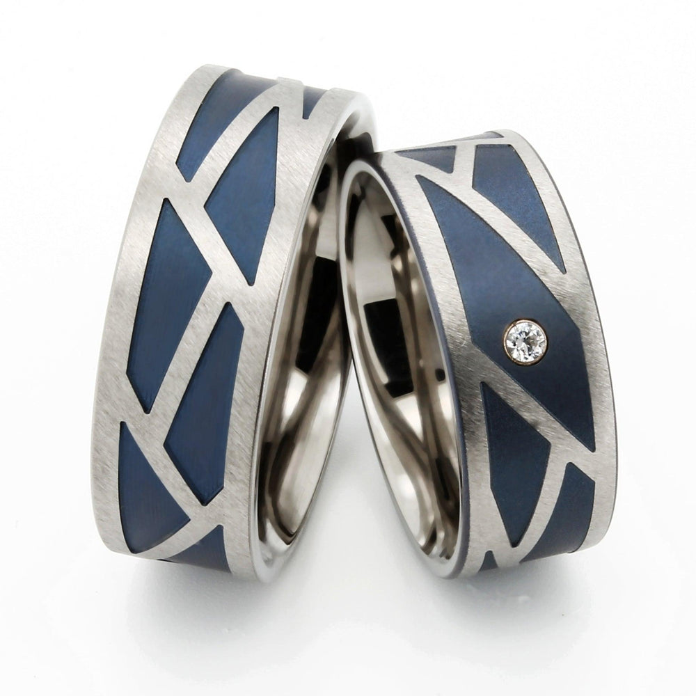 Partnerringe mit Blau ERB30 - TICO