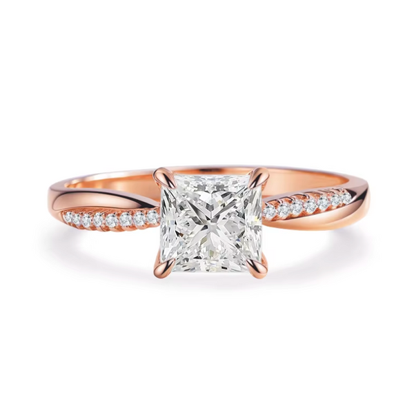 585 Ros√©gold Solit√§r 1ct Lab Grown Diamant