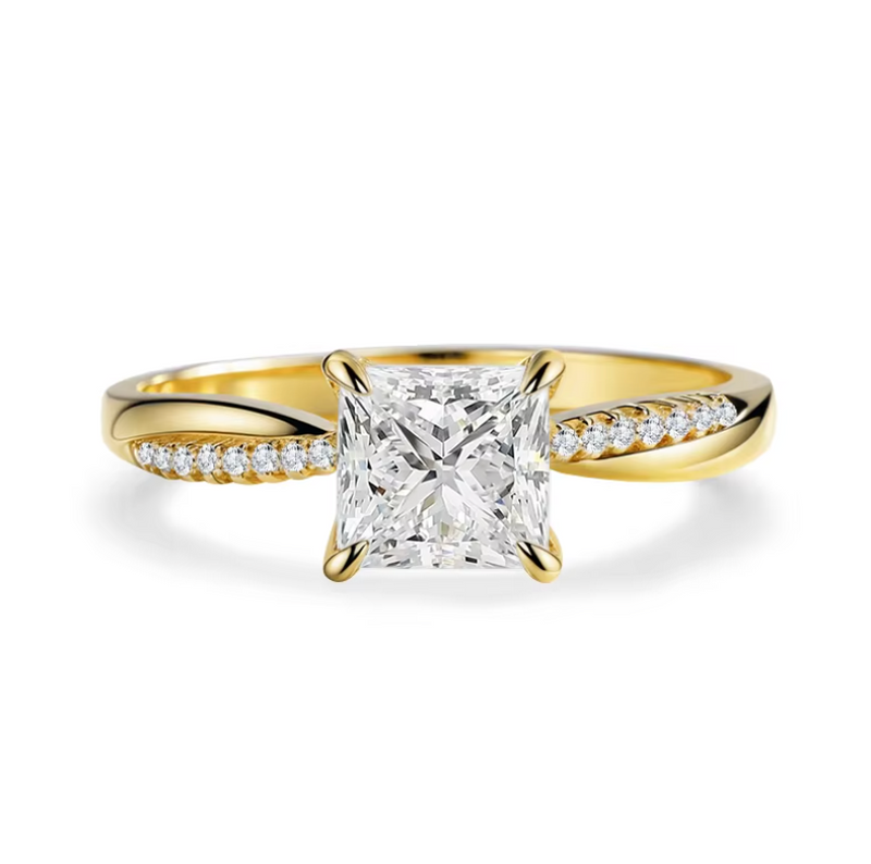 Verlobungsring Berlin Edition Halo mit Pavé-Schiene