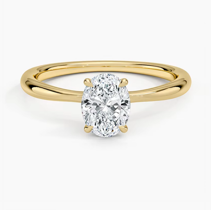 Verlobungsring Berlin Edition Ovaler Diamant in Krappenfassung