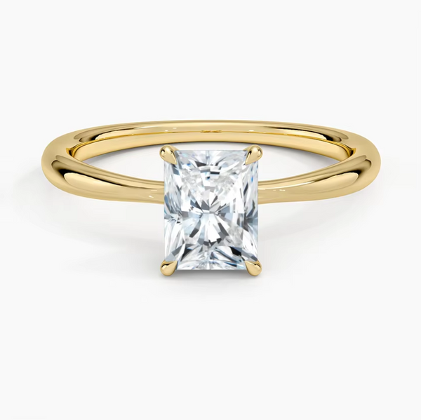 Gelbgoldring 1ct Lab Grown Diamant Radiant-Schliff