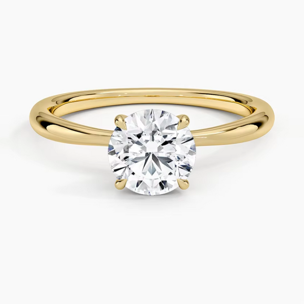 Gelbgoldring 1ct Lab Grown Diamant Brillant-Schliff