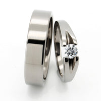Eheringe & Trauringe Titan Pur mit 0.5ct Diamant ER04BR50 - TICO
