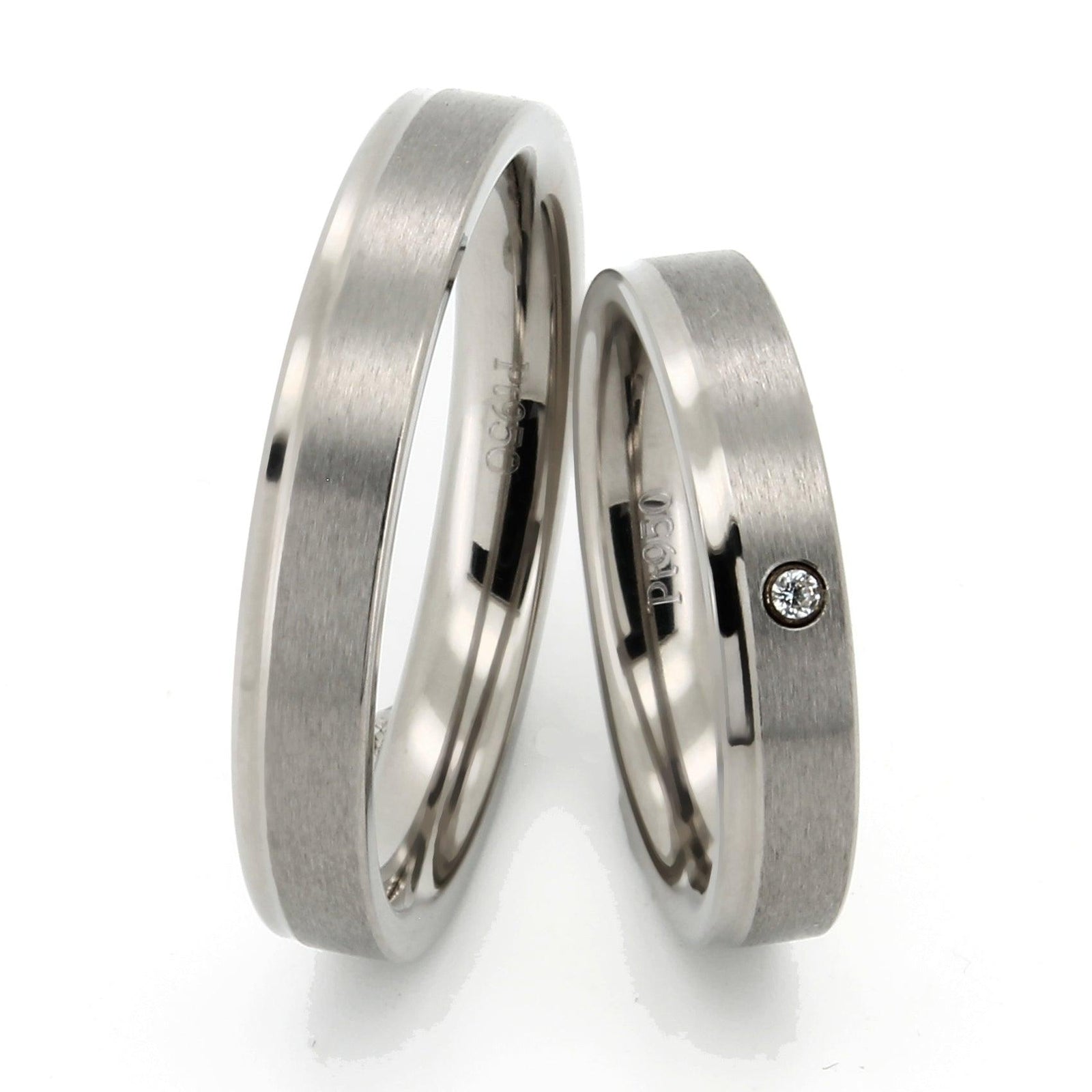 Trauringe Berlin Edition in Platin, seidenmatt