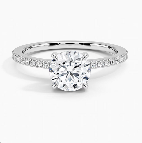 Wei√ügoldring 1ct Lab Grown Diamant Brillant-Schliff 585 Wei√ügold